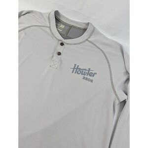 Howler Bros Shirt Knit Performance L Long Sleeve Henley Outdoors Rear Pocket